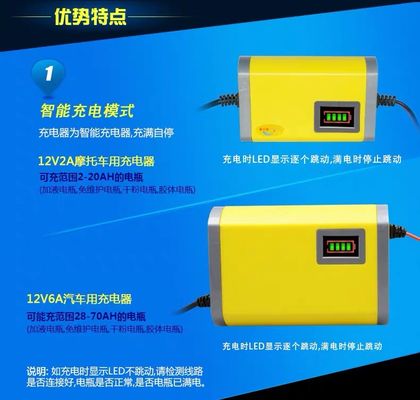 12V 2A 3A 5Aの鉛酸蓄電池の充電器のスマートなLead-acid充電器
